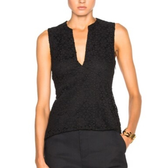 A.L.C. Lace Sleeveless V Neck Black Benni Top - Size 2 - Picture 2 of 15